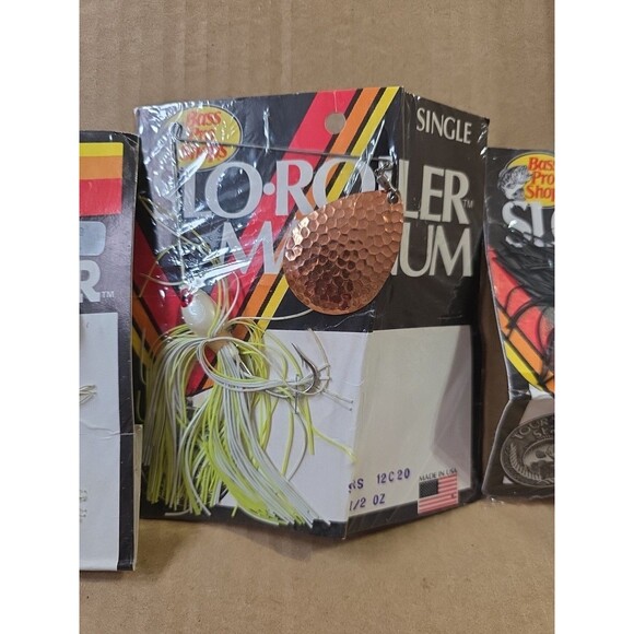 3 NOS Vintage Bass Pro Shops Spinnerbaits Retro‎ Fishing Slow Roller Magnum - Picture 3 of 6